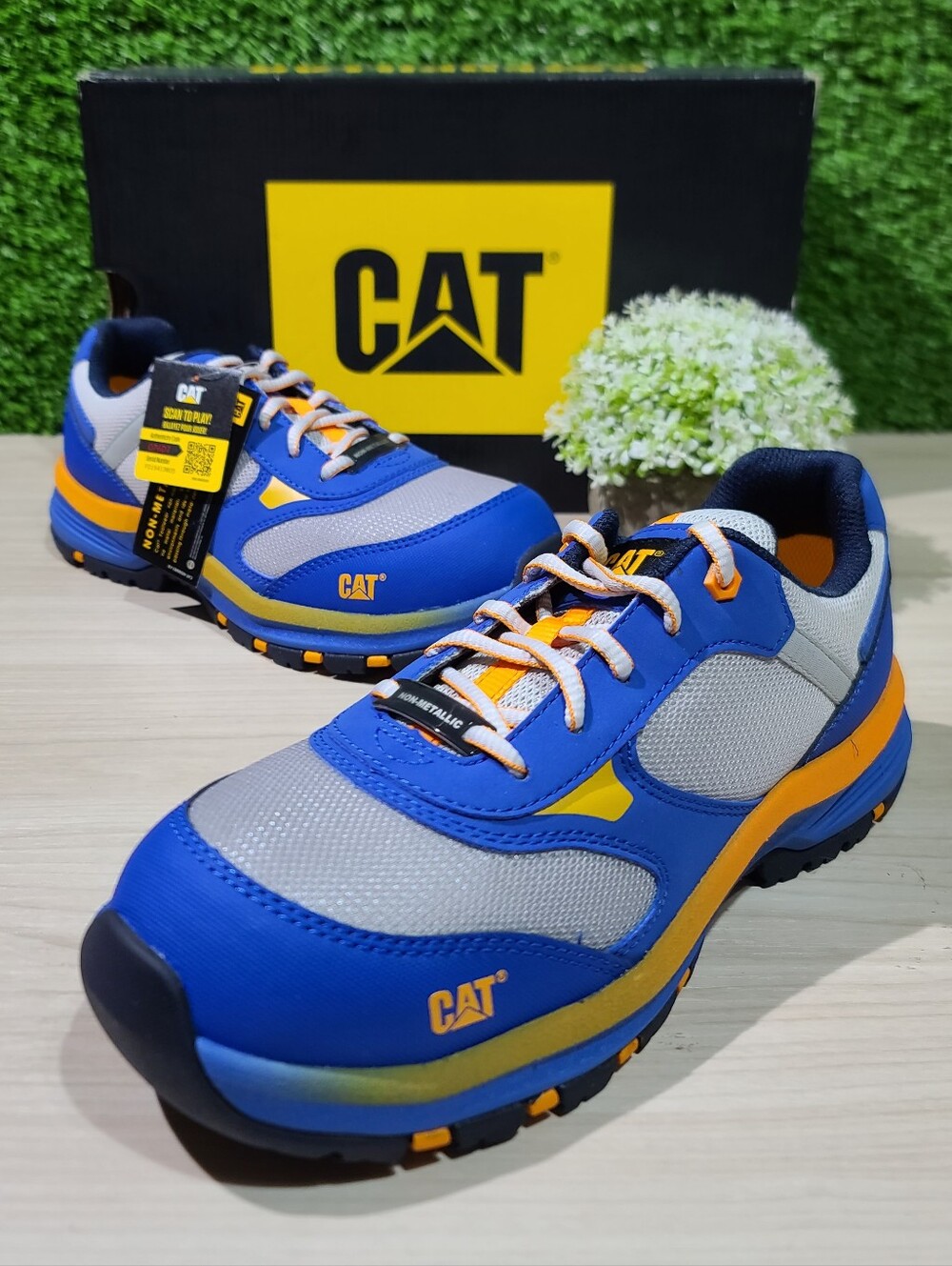 Caterpillar Quake Composite Toe Women's Work Shoes - Blue/Grey US 7.5 NEW